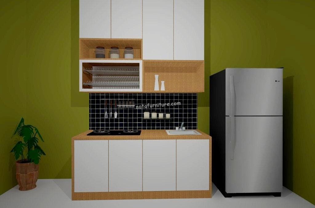 Linear Kitchen  Set  Warna  Putih Cream Nota Furniture